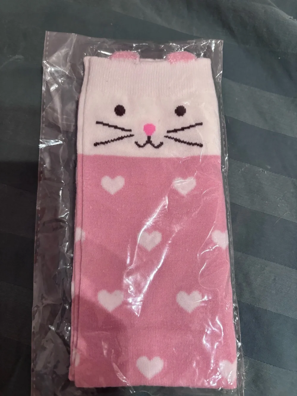 Girls’ Knee High Socks with cute animal faces (set of 3 pairs)